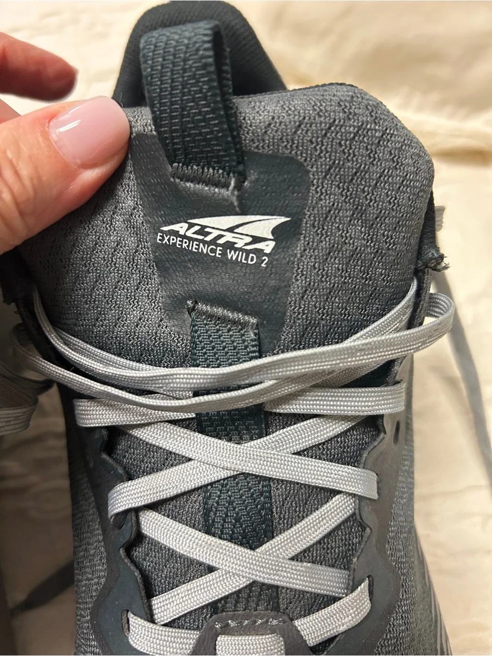 Altra trail runners Graphite- Gray gear tested less than 5 miles wear.